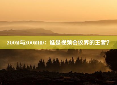 ZOOM与ZOOMHD：谁是视频会议界的王者？