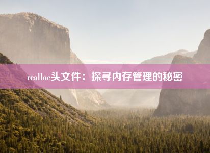 realloc头文件：探寻内存管理的秘密