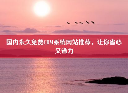 国内永久免费CRM系统网站推荐，让你省心又省力