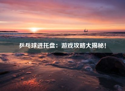 乒乓球进托盘：游戏攻略大揭秘！