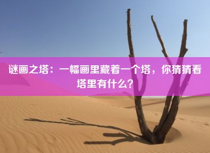 谜画之塔：一幅画里藏着一个塔，你猜猜看塔里有什么？